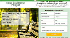 Desktop Screenshot of debtsolutionsforme.com