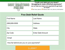 Tablet Screenshot of debtsolutionsforme.com